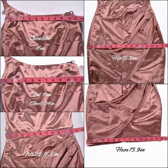 Windsor One-Shoulder Stain Bodycon Dress(C021)-Size S for Women - Picture 12 of 13